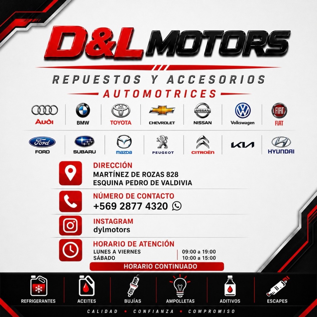Marcas atendidas, dirección y contacto de D&L Motors